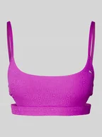 Stroje kąpielowe - Top bikini z fakturowanym wzorem - miniaturka - grafika 1