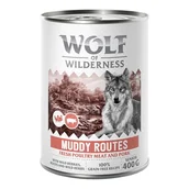 Mokra karma dla psów - Wolf of Wilderness Senior “Expedition”, 6 x 400 g - Muddy Routes - Drób z wieprzowiną - miniaturka - grafika 1