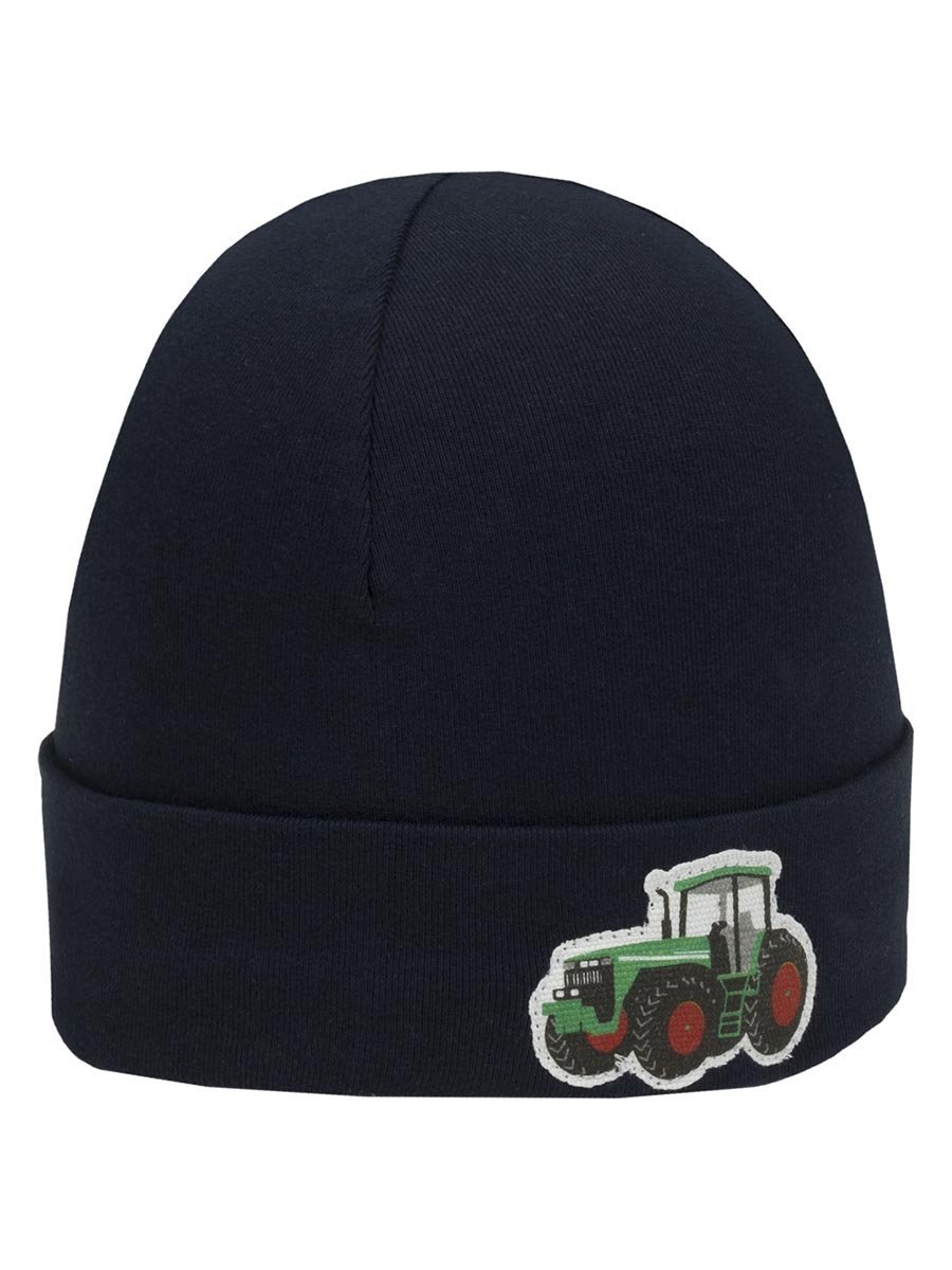 Chłopięca czapka z motywem traktora granatowa Doll
