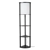 Lampy stojące - Półka lampa podłogowa Menno 44798/81/30 Lucide MDF czarna beżowa - miniaturka - grafika 1