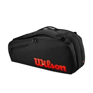 Torby sportowe - Torba na rakiety Wilson Clash V3 6PK Racquet Bag Black/Infrared - miniaturka - grafika 1