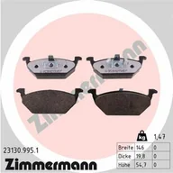 Klocki hamulcowe - Klocki hamulcowe - komplet ZIMMERMANN 23130.995.1 - miniaturka - grafika 1