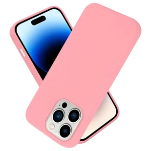 Pokrowiec Do Apple iPhone 14 PRO MAX Etui w LIQUID RÓŻOWY TPU Silikon Case Cover Obudowa Ochronny Cadorabo - Etui i futerały do telefonów - miniaturka - grafika 1