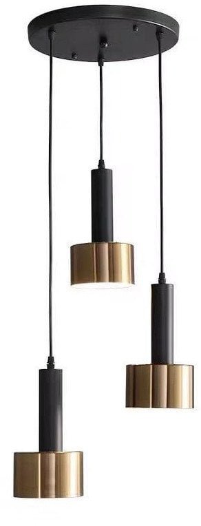 Lampa sufitowa loftowa metalowa wisząca AT26-3SZ-Black+Gold
