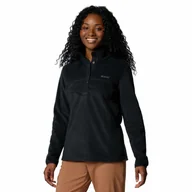Bluzy damskie - Damska bluza polarowa Columbia Benton Springs 1/2 Snap Pullover Fleece II black - L - miniaturka - grafika 1