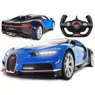Zabawki zdalnie sterowane - Samochód Zdalnie Sterowany Rc Duże Auto Na Pilot Bugatti Chiron LEDy Rastar - miniaturka - grafika 1