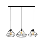 Lampy sufitowe - Britop Wisząca LAMPA loft RAQUELLE 187349304 klatki OPRAWA metalowa ZWIS industrialny czarny - miniaturka - grafika 1