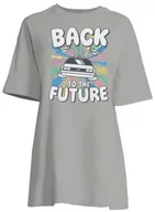 Piżamy damskie - Back To Future Damska koszula nocna, jasnoszary, S - miniaturka - grafika 1