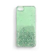 Etui i futerały do telefonów - Wozinsky Star Glitter błyszczące etui pokrowiec z brokatem iPhone XS / iPhone X zielony - miniaturka - grafika 1