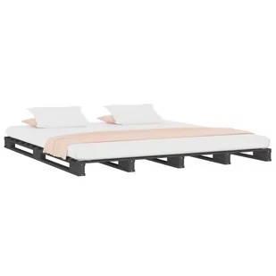Lumarko Rama łóżka, szara, 160 x 200 cm, lite drewno sosnowe - Łóżka - miniaturka - grafika 4