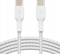 Kable USB - Belkin Kabel USB C na USB C 60W oplot, biały 0,15m - miniaturka - grafika 1