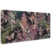 Podkładki na biurko - Mata ochronna na biurko Koliber i motyle 100x50 cm, Dywanomat - miniaturka - grafika 1