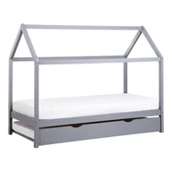 Łóżka dla dzieci i młodzieży - Łóżko dziecięce wysuwane Drewno sosnowe CRILLON 90 x 200 cm Szary B592406 - miniaturka - grafika 1