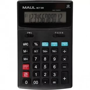 Kalkulator biurkowy MCT500 12-pozycyjny oblicznie podatku czarny 72696/90 ML MAUL - Kalkulatory - miniaturka - grafika 1