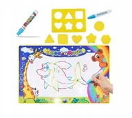 Maty edukacyjne - MATA WODNA MAGICZNA ZESTAW XXL DLA DZIECI DO MALOWANIA WODĄ RYSOWANIE - miniaturka - grafika 1