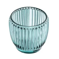 Świeczniki - Świecznik szklany 7 x 7 x 7 cm niebieski - miniaturka - grafika 1