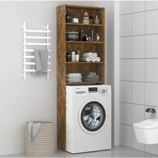 Lumarko Szafka na pralkę, kolor przydymiony dąb, 64x24x190 cm - Szafki łazienkowe - miniaturka - grafika 11