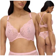 Biustonosze - Biustonosz miękki koronkowy wygodny stanik Alles POWDER WHISPER M róż 75F - miniaturka - grafika 1