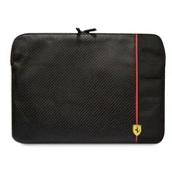 Plecaki - Ferrari Sleeve FECS14AXBK 14" czarny/black Carbon&Smooth - miniaturka - grafika 1