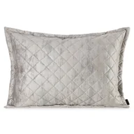 Poszewki na poduszki - Poszewka 50x70 czarna srebrna pikowana z przecieranym wzorem welurowa - miniaturka - grafika 1