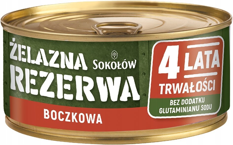 KONSERWA BOCZKOWA 300G ŻELAZNA REZERWA 4 LATA TRWAŁOŚCI SOKOŁÓW