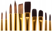 Kredki, ołówki, pastele i pisaki - Pędzelki pędzle artystyczne do malowania 10 szt - miniaturka - grafika 1