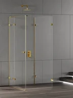 Kabiny prysznicowe - New Trendy Złota kabina przyścienna z bocznym wejściem 100x90 EXK-4826 Eventa Gold Shine - miniaturka - grafika 1