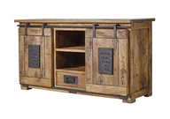 Komody - Komoda Railway #102 Drewniana Mango Loft Woskowane 128X45X70 Cm B 5324 - miniaturka - grafika 1