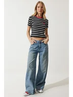 Koszulki i topy damskie - Happiness Istanbul Koszulka w kolorze czarno-białym - miniaturka - grafika 1