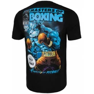 Koszulki sportowe męskie - Pit Bull T-Shirt Koszulka Master Of Boxing Black - miniaturka - grafika 1