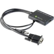 Kable komputerowe i do monitorów - Techly Kabel adapter VGA na HDMI z Audio zasil z USB KKTCKPBV0250 - miniaturka - grafika 1
