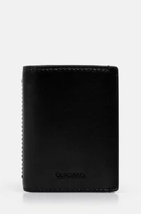 Calvin Klein etui na karty skórzane kolor czarny K50K512488 - Etui na dokumenty i karty - miniaturka - grafika 1