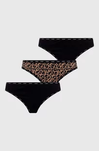 Guess stringi 3-pack kolor brązowy - Majtki damskie - miniaturka - grafika 1