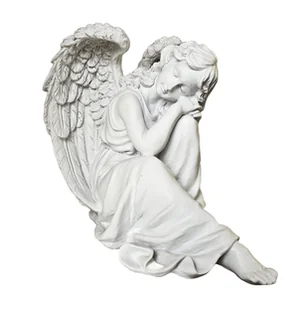Figurka Śpiącego Anioła - (22 cm), Spokój i Harmonia w Twoim Domu. - Figurki dekoracyjne - miniaturka - grafika 1