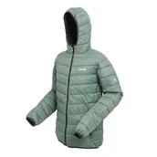 Kurtki męskie - Regatta Męska kurtka z kapturem HillPack II Packaway, zielona Agave Green, RMN234, ZIELONY - miniaturka - grafika 1