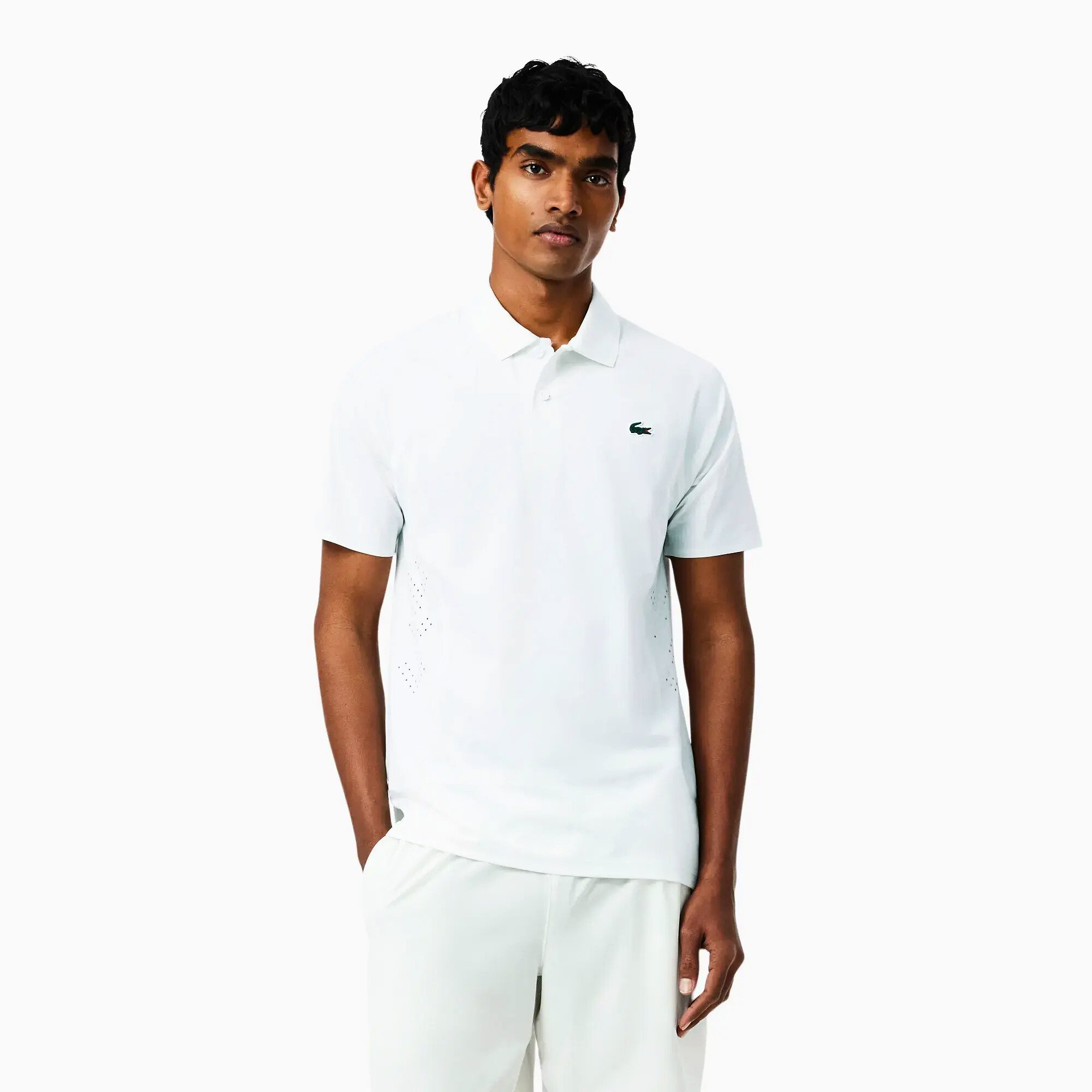 Koszulka męska Lacoste Tennis Performance Novak Djokovic On Court Polo White S