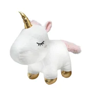 Maskotki i pluszaki - Chinchilla, jednorożec ze złotym rogeim, 21 cm (HOR230221) - miniaturka - grafika 1