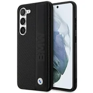 Etui i futerały do telefonów - Etui BMW do Samsung Galaxy S23 HardCase Leather Textured & Stripe czarny - miniaturka - grafika 1