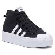 Buty sportowe damskie - Adidas Buty Nizza Platform Mid W FY2783 Cblack/Ftwwht/Ftwwht - miniaturka - grafika 1