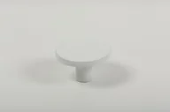 Klamki - Gałka meblowa Como Big Metalowa biała - miniaturka - grafika 1
