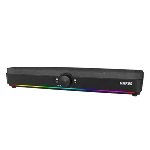 Marvo Soundbar SG-286, 2.0, 10W, czarny, regulacja głośności, podświetlenie RGB, USB/Bluetooth, 60Hz-20kHz - Głośniki komputerowe - miniaturka - grafika 2