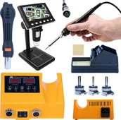 Mikroskopy i lupy - Mikroskop Rosfix MIKROSKOP CYFROWY Z WYŚWIETLACZEM DO LUTOWANIA JUBILERSTWA 1000X 1080P - miniaturka - grafika 1