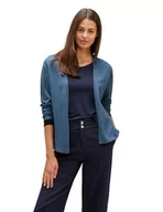 Swetry damskie - STREET ONE Kardigan, Satynowy niebieski melanż, 44 - miniaturka - grafika 1