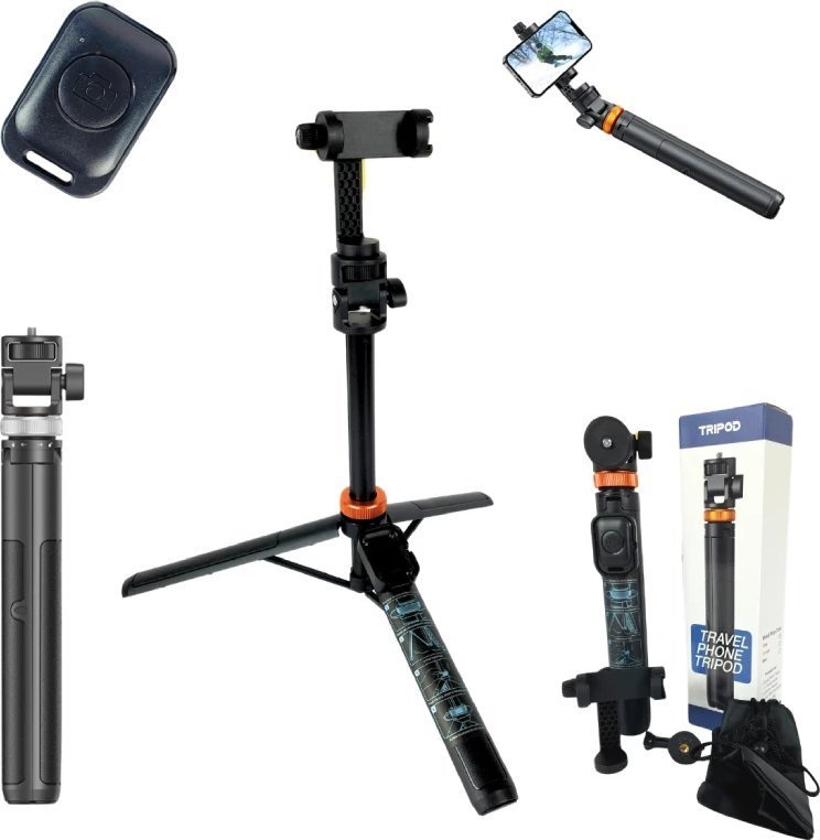 Selfie Stick + Statyw do telefonu 2w1 z pilotem 149cm
