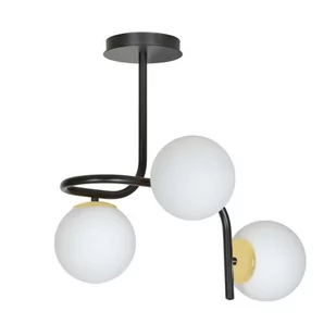 Emibig Ragnar lampa wisząca 3-punktowa czarna/złota 1032/3 1032/3 - Lampy sufitowe - miniaturka - grafika 1