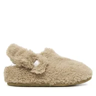 Buty dla dziewczynek - Kapcie Crocs Toddler Classic Cozzzy Slipper 210857 Beżowy - miniaturka - grafika 1