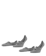 Koszulki męskie - Burlington Mężczyźni Stopki Everyday 2-Pack M IN Bawełna niewidoczne jednokolorowe 2 Pak, Szary (Light Grey 3400), 45-46 - miniaturka - grafika 1