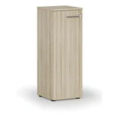 Szafy biurowe - Szafa biurowa niska z drzwiami PRIMO WOOD, 1087 x 400 x 420 mm, dąb naturalny - miniaturka - grafika 1