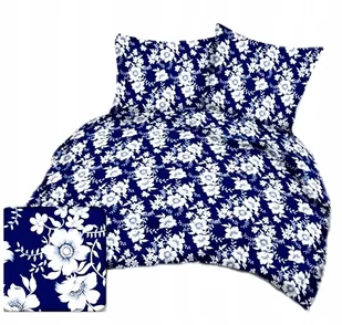 pościel kora lux 160x220 + 2 poszewki K 308-2 kwiaty białe na niebieskim - Pościel pościel kora lux 160x220 + 2 poszewki K 308-2 kwiaty białe na niebieskim - Pościel - miniaturka - grafika 1