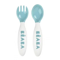 Beaba Sztućce plastikowe w etui Pastel Blue plastik - Sztućce dla dzieci - miniaturka - grafika 3